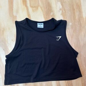 Gymshark Sleek Black Crop Top